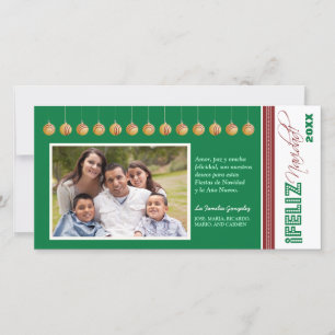 Feliz Navidad Spaanse Kerstkaart (groen)