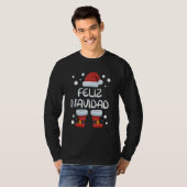 Feliz Navidad Spaanse kerstkerstkerstkerstkerstker T-shirt (Voorkant volledig)