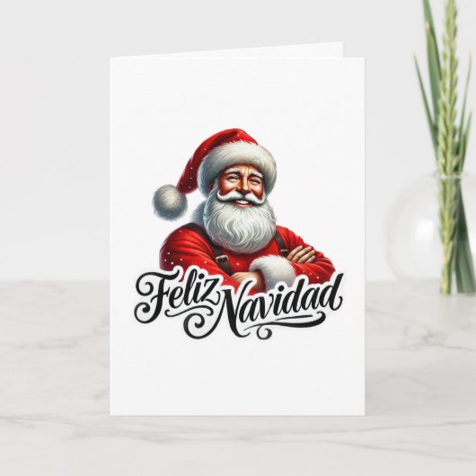 Feliz Navidad Spaanse Kerstman Feestdagen Kaart (Voorkant)