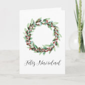 Feliz Navidad, Spaanse kerstman Feestdagen Kaart (Voorkant)