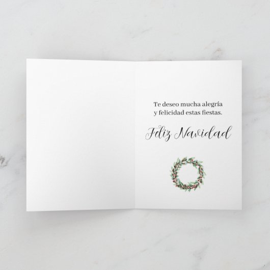 Feliz Navidad, Spaanse kerstman Feestdagen Kaart (Binnen)