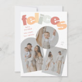 Feliz Navidad Spaanse Kerstmis Fotocollage Feestdagenkaart (Voorkant)