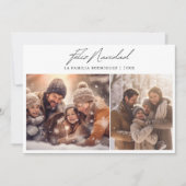 Feliz Navidad Spaanse Kerstmis Fotocollage Feestdagenkaart (Voorkant)