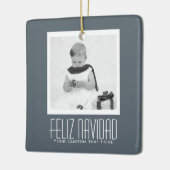 Feliz Navidad Spaanse Kerstmis - Gepersonaliseerd Keramisch Ornament (Links)