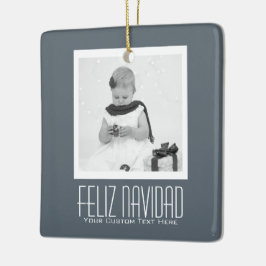 Feliz Navidad Spaanse Kerstmis - Gepersonaliseerd Keramisch Ornament