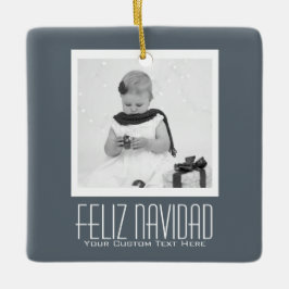 Feliz Navidad Spaanse Kerstmis - Gepersonaliseerd Keramisch Ornament