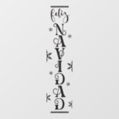 Feliz Navidad Spaanse Kerstmis Typografie Raamsticker (Vel)