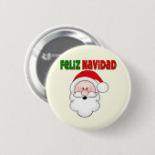 Feliz Navidad Spaanse Santa Ronde Button 5,7 Cm (Voorkant /achterkant)