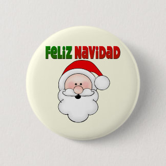 Feliz Navidad Spaanse Santa Ronde Button 5,7 Cm