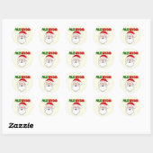 Feliz Navidad Spaanse Santa Ronde Sticker (Vel)