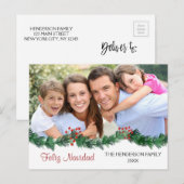 Feliz Navidad Spaanse schrijfkaart Feestdagenkaart (Voorkant / Achterkant)