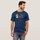 Feliz Navidad Spaanse Snowman-Cartoon T-shirt (Voorkant volledig)