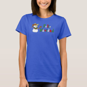 Feliz Navidad Spaanse Snowman-Cartoon T-shirt