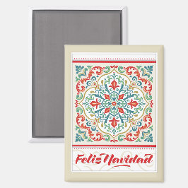 Feliz Navidad Spaanse vrolijke kerstversieringen Magneet