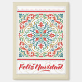 Feliz Navidad Spaanse vrolijke kerstversieringen Magneet (Voorkant)