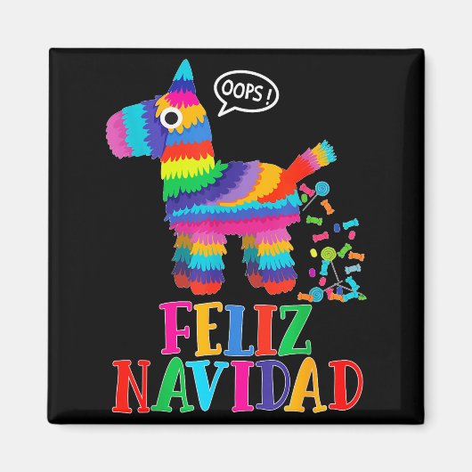 Feliz Navidad Spanish Christmas Funny Mexican Nata Magneet (Voorkant)