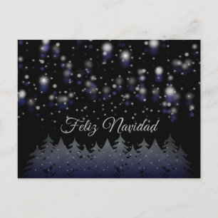 Feliz Navidad Spanish Christmas Sterrennacht Snow Feestdagenkaart