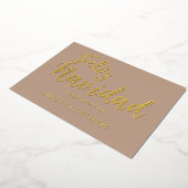 Feliz Navidad Spanish Gold Foil Vakantie Kaart (Gedraaid)