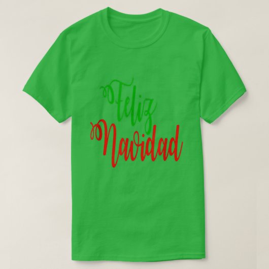 Feliz Navidad Spanish Merry Christmas 2021 Funny F T-shirt (Design voorkant)