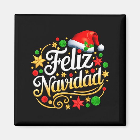 Feliz Navidad Spanish Mexican Christmas Xmas Holid Magneet (Voorkant)