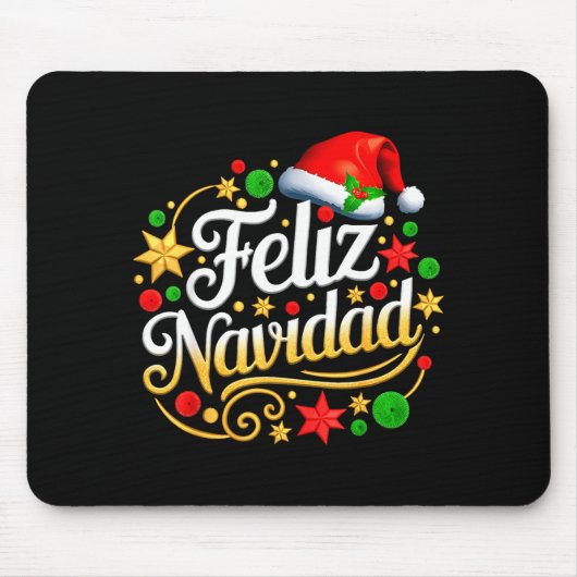 Feliz Navidad Spanish Mexican Christmas Xmas Holid Muismat (Voorkant)