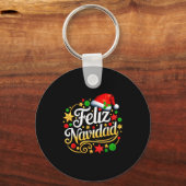 Feliz Navidad Spanish Mexican Christmas Xmas Holid Sleutelhanger (Voorkant)