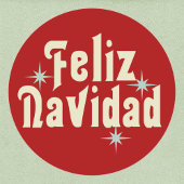 Feliz Navidad Spanish Ronde Sticker