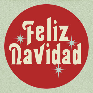 Feliz Navidad Spanish Ronde Sticker