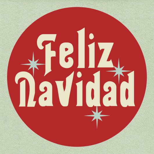 Feliz Navidad Spanish Ronde Sticker
