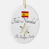 Feliz Navidad Spanje vlag Keramisch Ornament (Rechts)