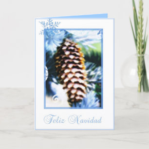 Feliz Navidad sparren kegeltje Spaans vrolijk kers Feestdagen Kaart