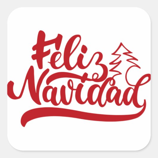Feliz Navidad Sticker (Voorkant)