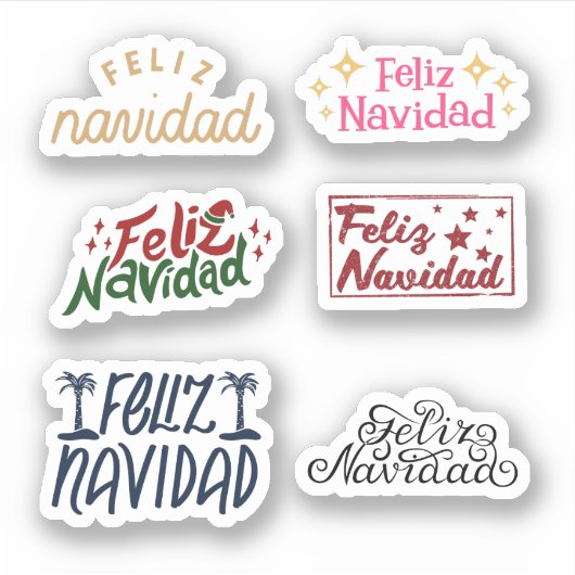 Feliz Navidad Stickers (Voorkant)