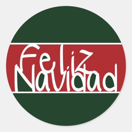 Feliz Navidad Stickers of Envelope Seals (Voorkant)