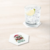 Feliz Navidad Sugar Skull Mexican Christmas T-Shir Kartonnen Onderzetters (Insitu)