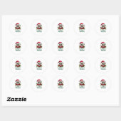 Feliz Navidad Sugar Skull Mexican Christmas T-Shir Ronde Sticker (Vel)