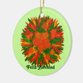 Feliz Navidad Sunny Peppers Keramisch Ornament (Links)