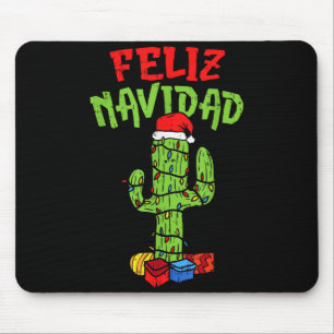 Feliz Navidad T-shirt Mexicaanse Kerst Cactus Kers Muismat