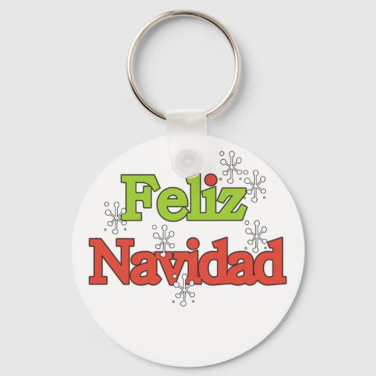 Feliz Navidad T-shirts en cadeautjes Sleutelhanger (Voorkant)