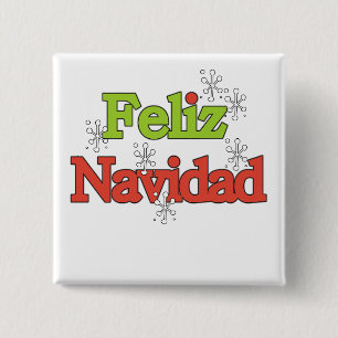 Feliz Navidad T-shirts en cadeautjes Vierkante Button 5,1 Cm