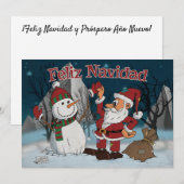 Feliz Navidad - Tarjeta DE felicitación DE Navidad Feestdagenkaart (Voorkant / Achterkant)