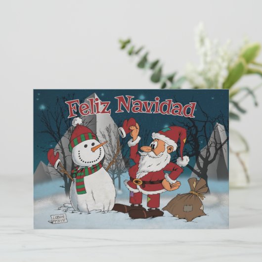 Feliz Navidad - Tarjeta DE felicitación DE Navidad Feestdagenkaart (Staand voorkant)