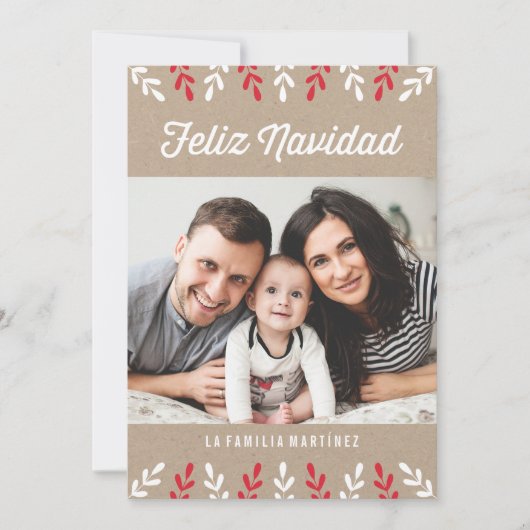 Feliz Navidad | Tarjeta DE Navidad Feestdagenkaart (Voorkant)