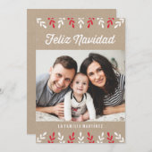 Feliz Navidad | Tarjeta DE Navidad Feestdagenkaart (Voorkant / Achterkant)