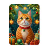 Feliz navidad te desea mi gato naranja magneet (Verticaal)