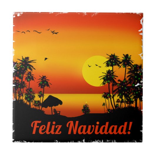 feliz Navidad Tegeltje (Voorkant)
