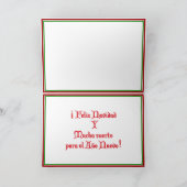 Feliz Navidad-tekstontwerp met pinnen Feestdagen Kaart (Binnen)