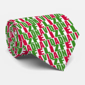 Feliz Navidad Text Pattern Stropdas (Opgerold)