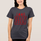 Feliz Navidad Tri-Blend Shirt (Voorkant)