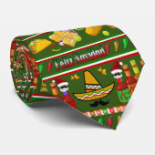 Feliz Navidad Ugly Sweater Stropdas (Opgerold)